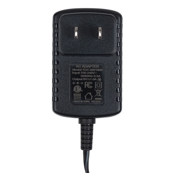 Main product image for 9 VDC 1A AC Adapter with 6 ft. Cord 2.1 x 5.5mm Cent 120-060